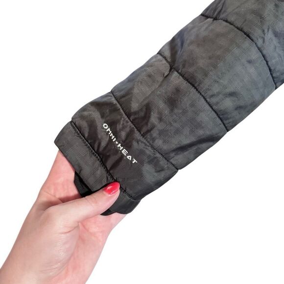 Columbia- Mighty Lite Black Long Line Hooded Puffer Jacket OmniHeat, Size Small - Picture 8 of 16